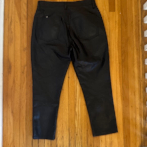 AGOLDE blk Recycled Leather Fitted 90's Jean - Picture 3 of 9